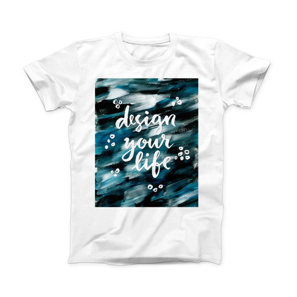The Design your Life ink-Fuzed Front Spot Graphic Unisex Soft-Fitted Tee Shirt