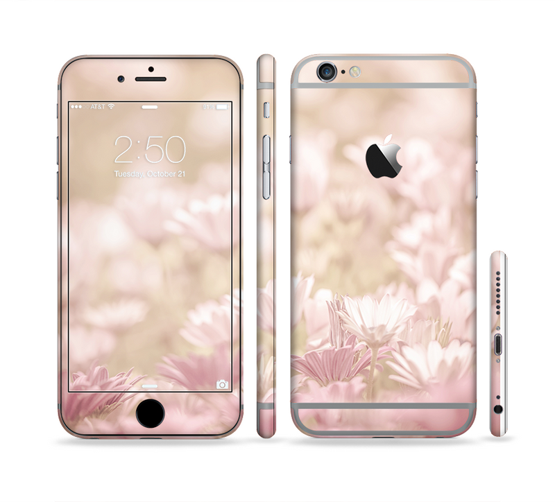 The Distant Pink Flowerland Sectioned Skin Series for the Apple iPhone 6/6s Plus