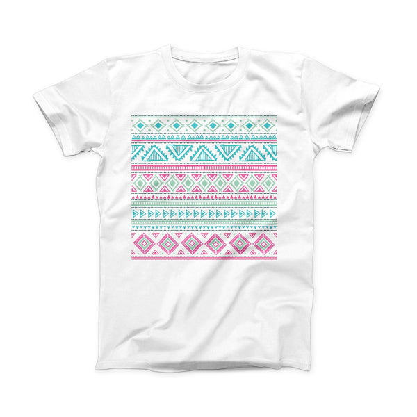 The Doodle Aztec Pattern ink-Fuzed Front Spot Graphic Unisex Soft-Fitted Tee Shirt