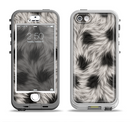 The Dotted Black & White Animal Fur Apple iPhone 5-5s LifeProof Nuud Case Skin Set