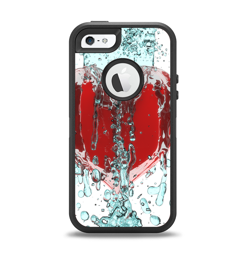The Drenched 3D Icon Apple iPhone 5-5s Otterbox Defender Case Skin Set