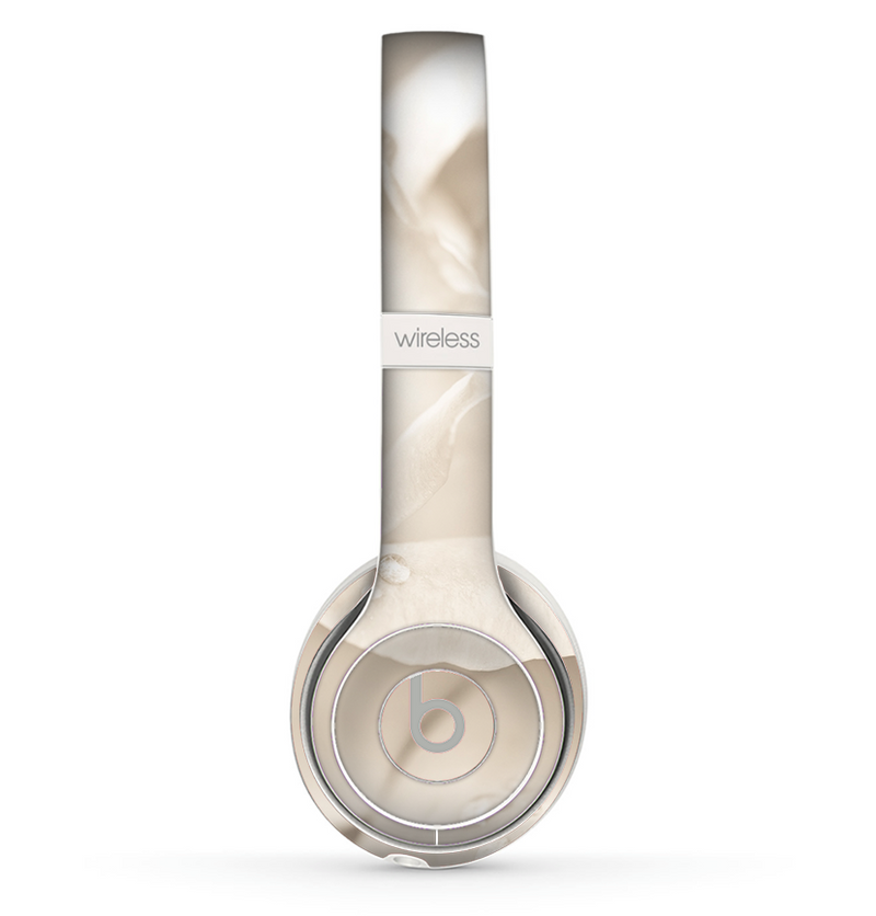 The Drenched White Rose Skin Set for the Beats by Dre Solo 2 Wireless Headphones