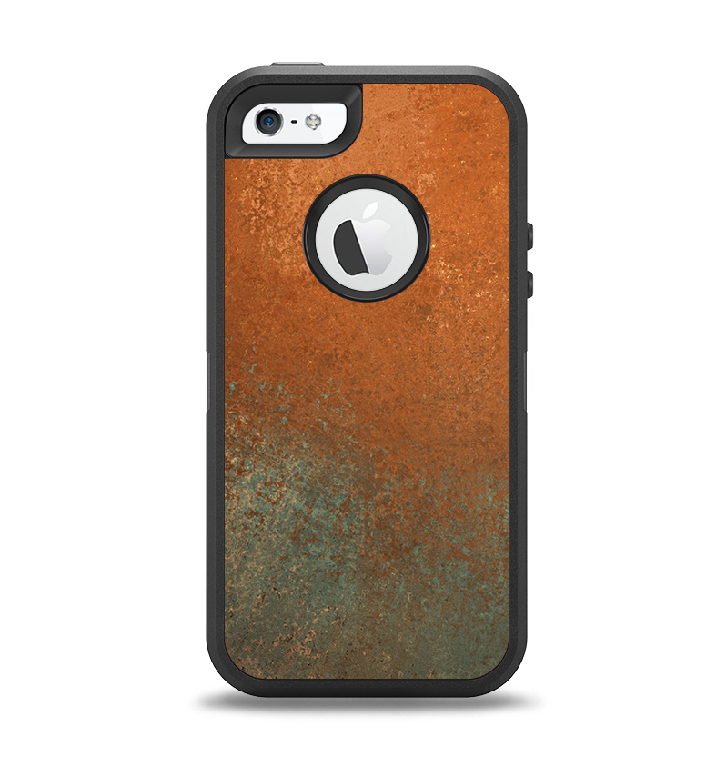 The Dusty Burnt Orange Surface Apple iPhone 5-5s Otterbox Defender Case Skin Set