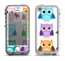 The Emotional Cartoon Owls Apple iPhone 5-5s LifeProof Nuud Case Skin Set
