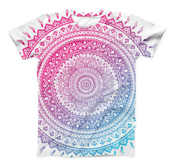 The Ethnic Indian Tie-Dye Circle ink-Fuzed Unisex All Over Full-Printed Fitted Tee Shirt
