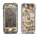 The Faded Torn Newspaper Letter Collage Apple iPhone 5-5s LifeProof Nuud Case Skin Set