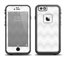 The Faded White Zigzag Chevron Pattern Apple iPhone 6/6s LifeProof Fre Case Skin Set