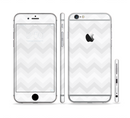 The Faded White Zigzag Chevron Pattern Sectioned Skin Series for the Apple iPhone 6/6s