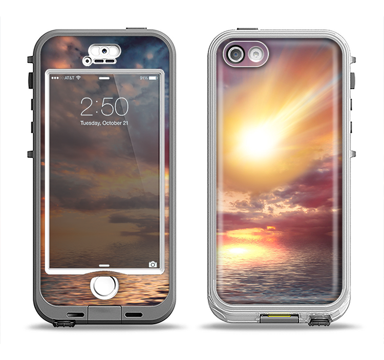 The Fiery Metorite Apple iPhone 5-5s LifeProof Nuud Case Skin Set