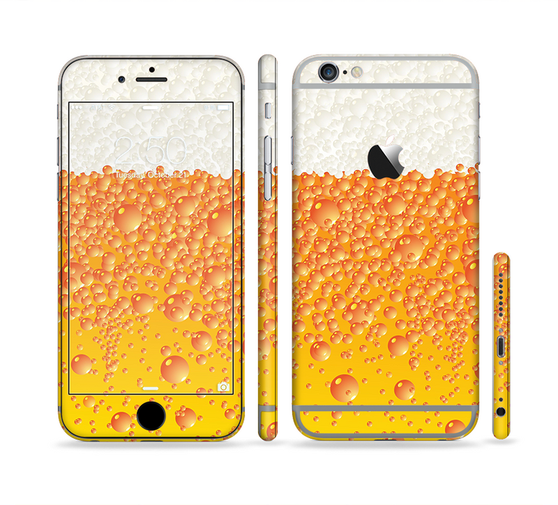 The Fizzy Cold Beer Sectioned Skin Series for the Apple iPhone 6/6s