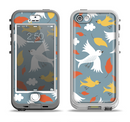 The Flying Vector Birds Pattern Apple iPhone 5-5s LifeProof Nuud Case Skin Set