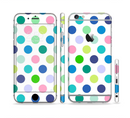 The Fun Colored Vector Polka Dots Sectioned Skin Series for the Apple iPhone 6/6s