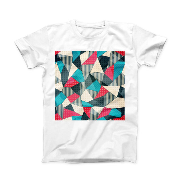 The Geometry and Polkadots ink-Fuzed Front Spot Graphic Unisex Soft-Fitted Tee Shirt