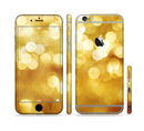 The Glistening Golden Unfocused Light Speckles Sectioned Skin Series for the Apple iPhone 6/6s Plus