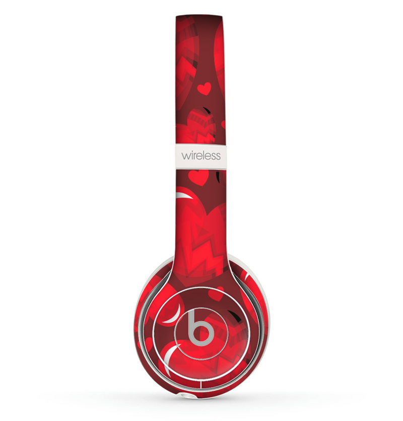 The Glossy Electric Hearts Skin Set for the Beats by Dre Solo 2 Wireless Headphones