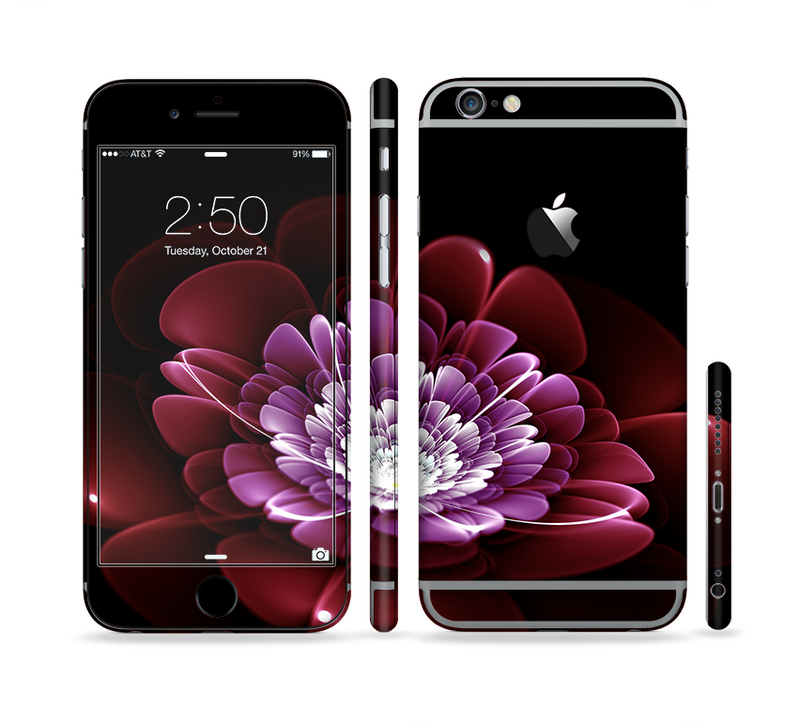 The Glowing Abstract Flower Sectioned Skin Series for the Apple iPhone 6/6s Plus
