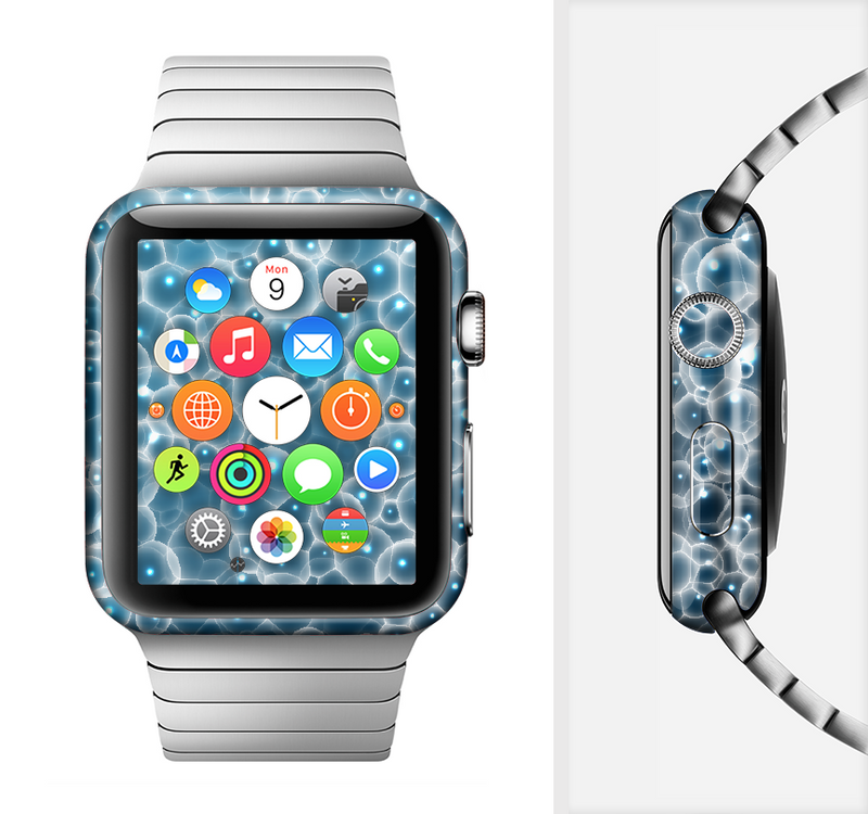 The Glowing Blue Cells Full-Body Skin Set for the Apple Watch