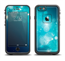 The Glowing Blue & Teal Translucent Circles Apple iPhone 6/6s LifeProof Fre Case Skin Set