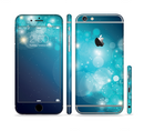 The Glowing Blue & Teal Translucent Circles Sectioned Skin Series for the Apple iPhone 6/6s