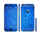 The Glowing Blue Vivid RainDrops Sectioned Skin Series for the Apple iPhone 6/6s Plus