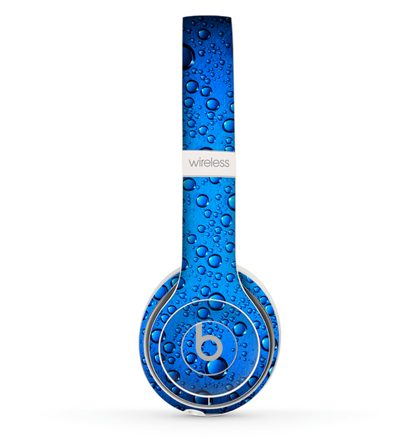 The Glowing Blue Vivid RainDrops Skin Set for the Beats by Dre Solo 2 Wireless Headphones