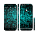 The Glowing Digital Green Dots Sectioned Skin Series for the Apple iPhone 6/6s Plus