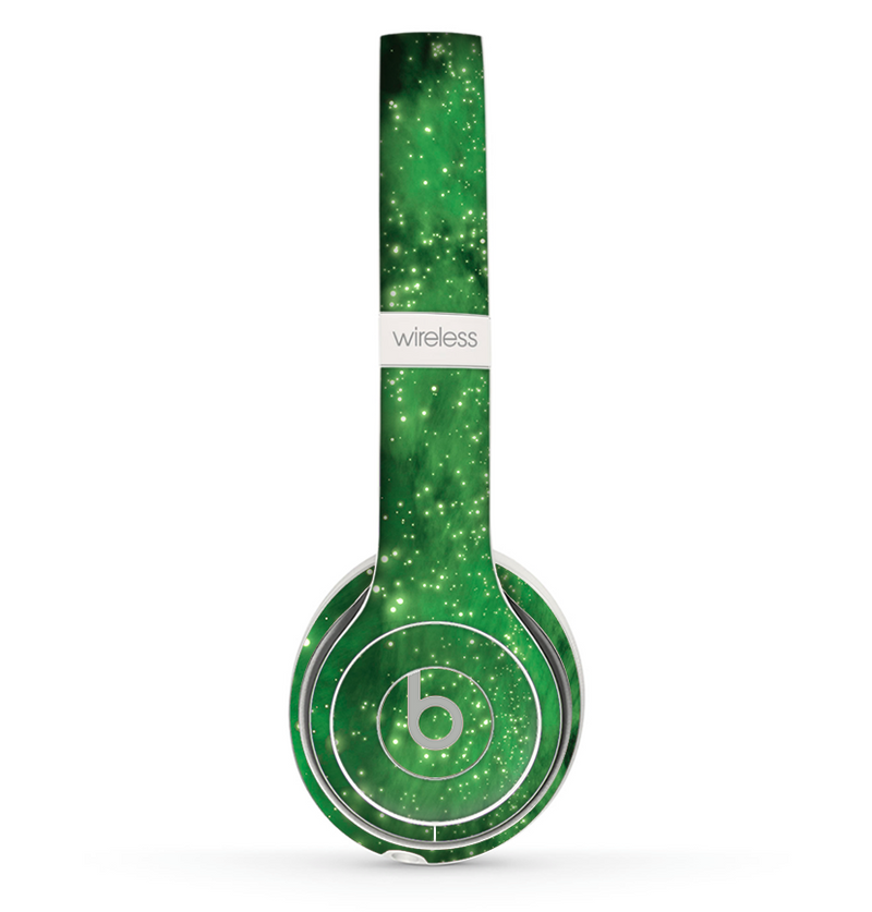 The Glowing Lime Green Orbs of Light Skin Set for the Beats by Dre Solo 2 Wireless Headphones