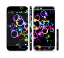 The Glowing Neon Bubbles Sectioned Skin Series for the Apple iPhone 6/6s Plus
