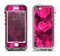 The Glowing Pink Outlined Hearts Apple iPhone 5-5s LifeProof Nuud Case Skin Set