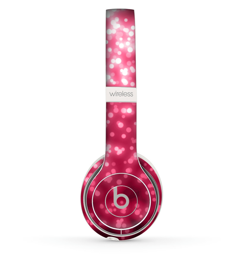 The Glowing Unfocused Pink Circles Skin Set for the Beats by Dre Solo 2 Wireless Headphones