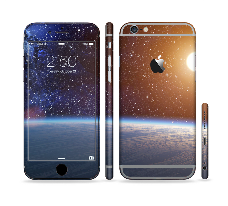The Glowing Universe Sunrise Sectioned Skin Series for the Apple iPhone 6/6s Plus