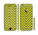 The Gold & Black Sketch Chevron Sectioned Skin Series for the Apple iPhone 6/6s Plus