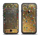 The Gold Hearts and Confetti Pattern Apple iPhone 6/6s LifeProof Fre Case Skin Set