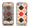 The Gold & Red Abstract Seamless Pattern V5 Apple iPhone 5-5s LifeProof Nuud Case Skin Set
