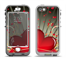 The Gold Ribbon Love Hearts Apple iPhone 5-5s LifeProof Nuud Case Skin Set