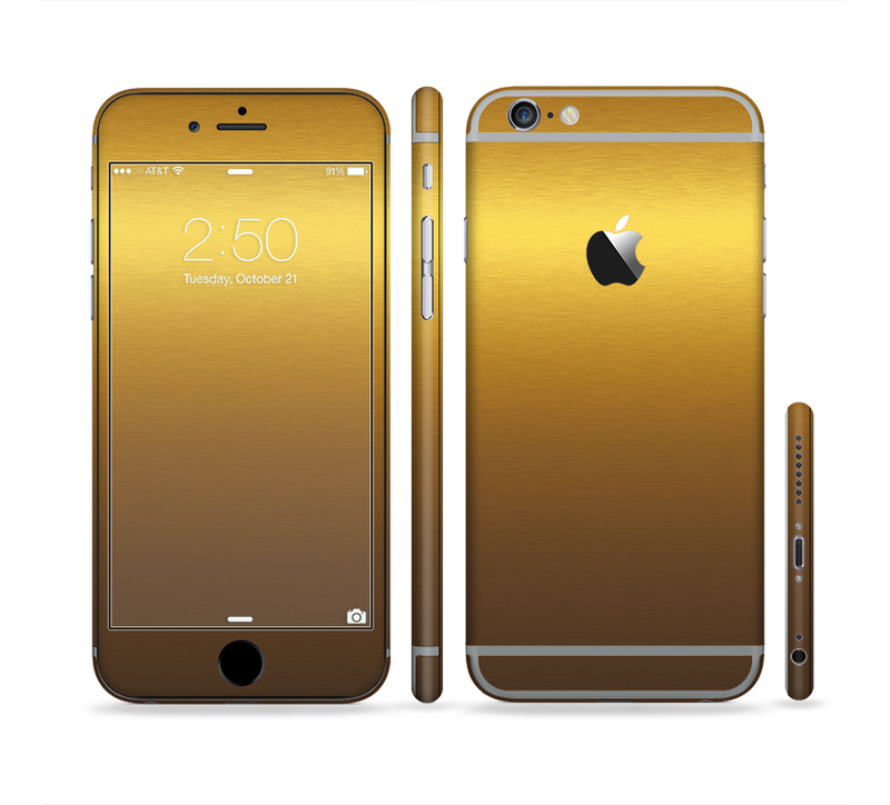 The Gold Shimmer Surface Sectioned Skin Series for the Apple iPhone 6/6s Plus