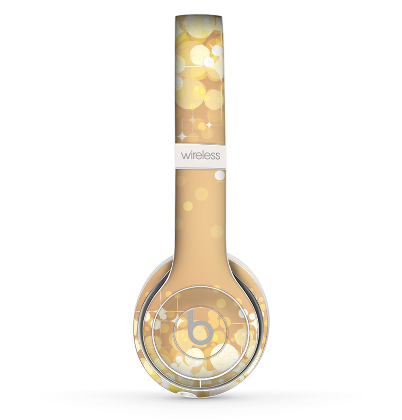 The Gold Unfocused Sparkles Skin Set for the Beats by Dre Solo 2 Wireless Headphones