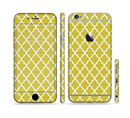 The Gold & White Seamless Morocan Pattern Sectioned Skin Series for the Apple iPhone 6/6s Plus