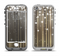 The Gold & White Shimmer Strips Apple iPhone 5-5s LifeProof Nuud Case Skin Set