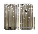 The Gold & White Shimmer Strips Sectioned Skin Series for the Apple iPhone 6/6s