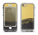 The Gold and Black Luxury Pattern Apple iPhone 5-5s LifeProof Nuud Case Skin Set