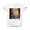 The Gold and Black Unfocused Glimmering RainFall ink-Fuzed Front Spot Graphic Unisex Soft-Fitted Tee Shirt