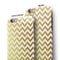 The Gold and White Chevron Pattern iPhone 6/6s or 6/6s Plus 2-Piece Hybrid INK-Fuzed Case