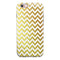 The Gold and White Chevron Pattern iPhone 6/6s or 6/6s Plus 2-Piece Hybrid INK-Fuzed Case