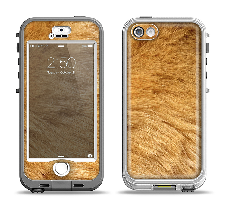 The Golden Furry Animal Apple iPhone 5-5s LifeProof Nuud Case Skin Set