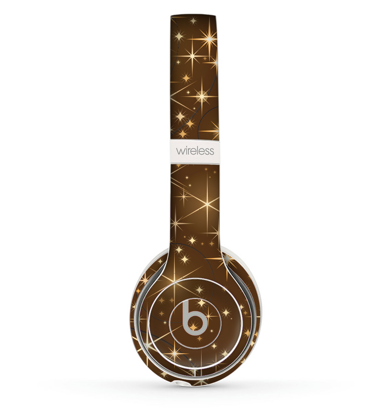 The Golden Glowing Stars Skin Set for the Beats by Dre Solo 2 Wireless Headphones