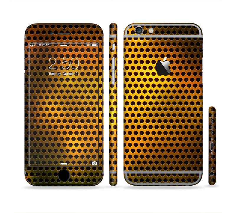 The Golden Metal Mesh Sectioned Skin Series for the Apple iPhone 6/6s Plus