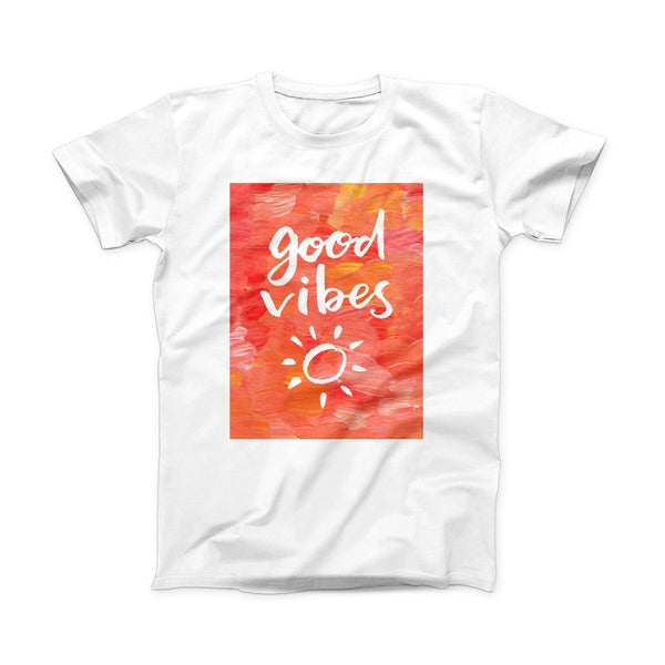 The Good Vibes ink-Fuzed Front Spot Graphic Unisex Soft-Fitted Tee Shirt
