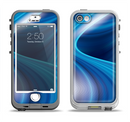 The Gradient Waves of Blue Apple iPhone 5-5s LifeProof Nuud Case Skin Set