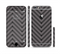 The Gray & Black Sketch Chevron Sectioned Skin Series for the Apple iPhone 6/6s